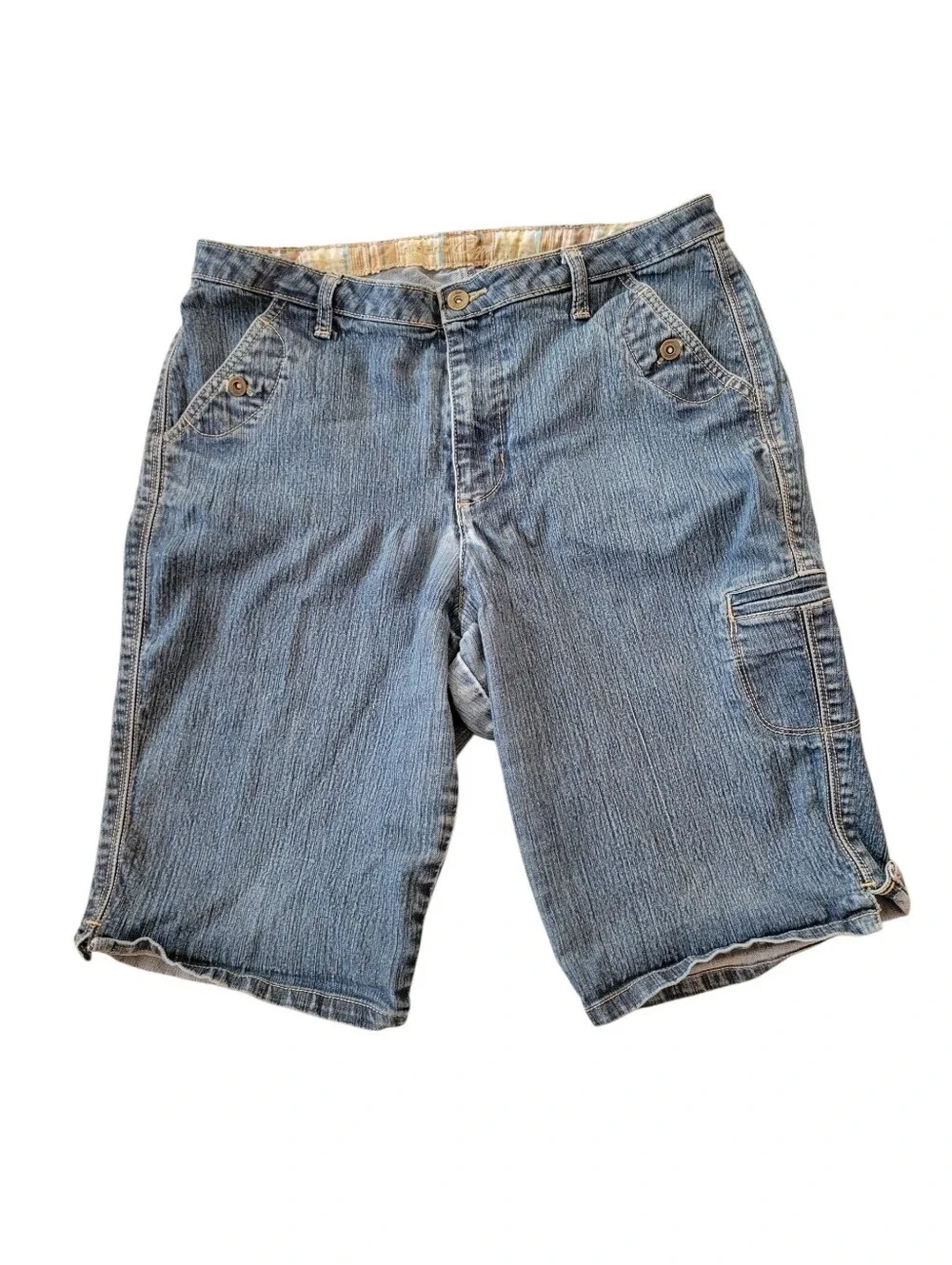 Aidea's Copper Denim Long Length Shorts